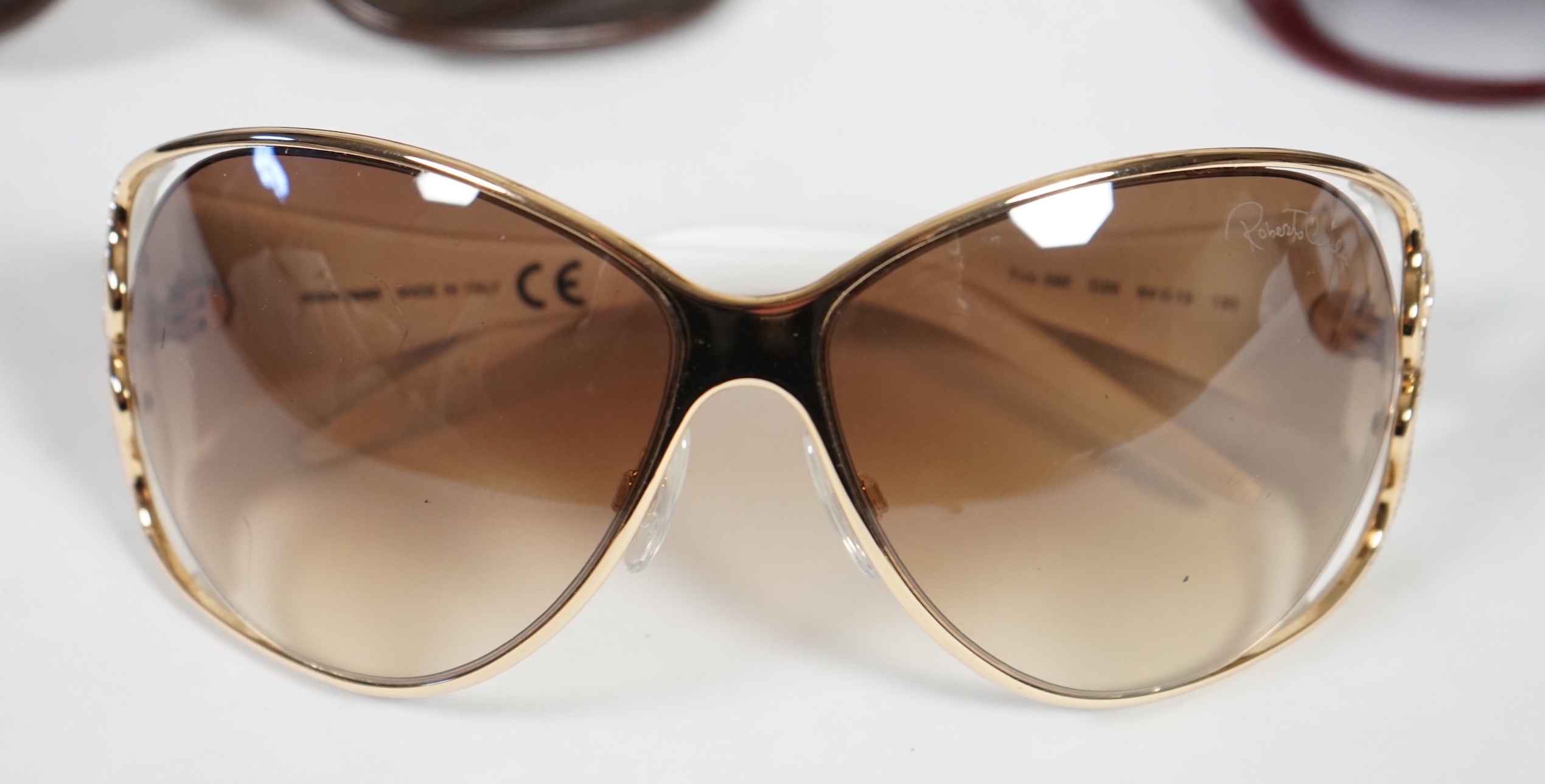 Four pairs of Roberto Cavalli lady's sunglasses